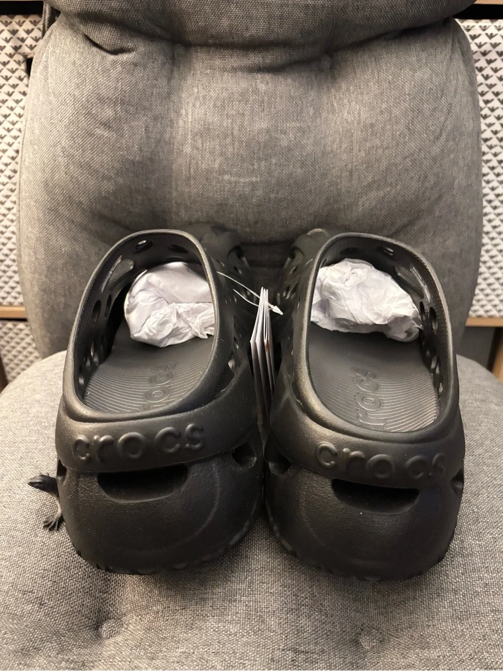 CROCS CAGED CLOGS BLACK, size W9